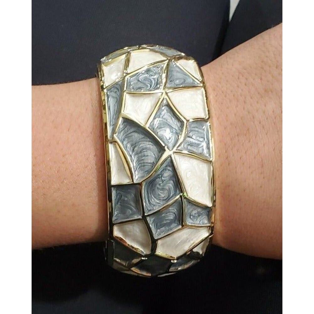 Vintage Wide Gold Clamp Bracelet